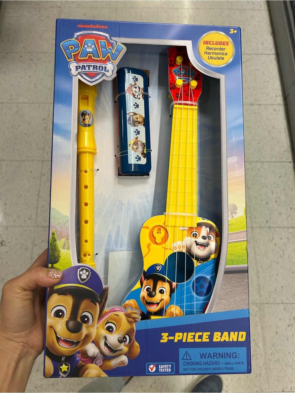 NWT Paw Patrol Ukulele, Recorder & Harmonica 3-Piece Band Set